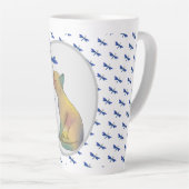 Katze und blaue Libelle Milchtasse (Rechte Ecke)