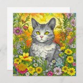 Katze und Blume (Vorne/Hinten)