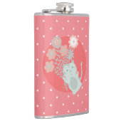 Katze und Blume Flachmann (Rechts)