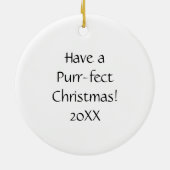 Katze und Blume Keramik Ornament (Hinten)