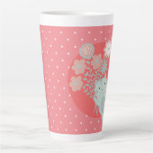 Katze und Blume Milchtasse (Vorderseite)