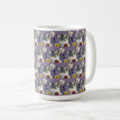 Katze und Blumen Classic Tasse, 444 ml Kaffeetasse (VorderseiteRechts)