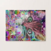 Katze und Blumen Puzzle (Horizontal)