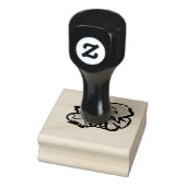 Katze und Blumen Spaß Gummistempel (Stempel)