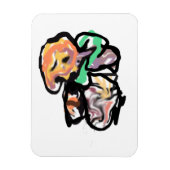 Katze und Blumen Spaß Magnet (Vertikal)