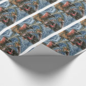 Katze und Blumentopf I Geschenkpapier (Ecke)