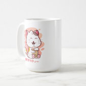 Katze und Boba Milk Tee Anime Kawaii Tasse (Vorderseite Links)