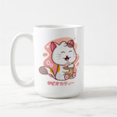 Katze und Boba Milk Tee Anime Kawaii Tasse (Links)
