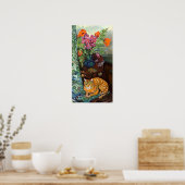 Katze und Bouquet, Suzanne Valadon Poster (Küche)