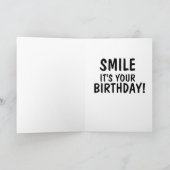 KATZE UND CHICKEN FUNNY BIRTHDAY GREETING CARD KARTE (Innenseite)