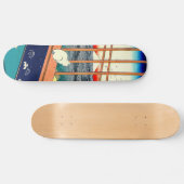 Katze und der Fujisan 1857 Skateboard (Horizontal)