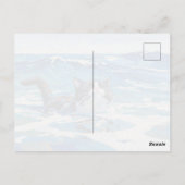 Katze und der Ozean (#3) Postkarte (Rückseite)