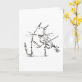 Katze und Dockingkarte Karte (Gelbe Blume)