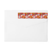 Katze und Ei in Rot (Rückseite)