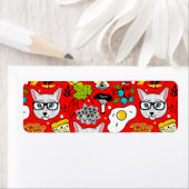 Katze und Ei in Rot (Insitu)