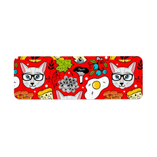 Katze und Ei in Rot (Vorne)