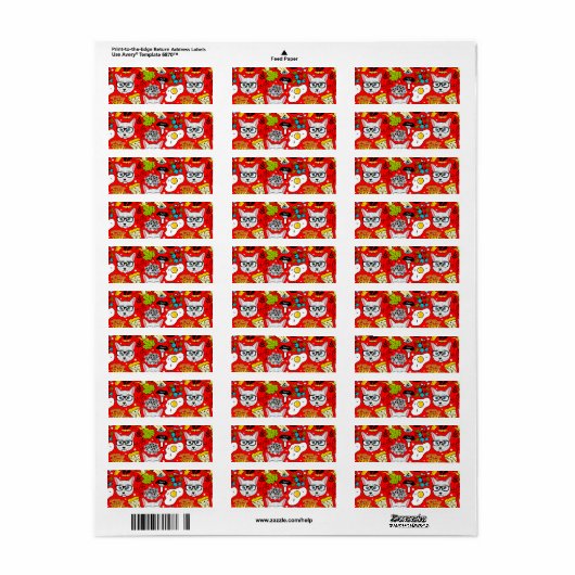 Katze und Ei in Rot (Vorne)