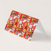 Katze und Ei in Rot (Vorderseite)