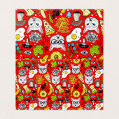 Katze und Ei in Rot (Außenseite Aufgefaltet)