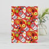 Katze und Ei in Rot Ankündigung (Stehend Vorderseite)