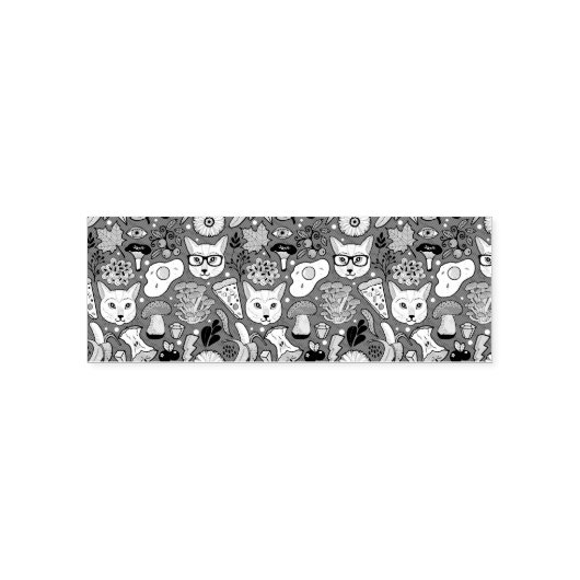 Katze und Ei in Rot Permastempel (Design)