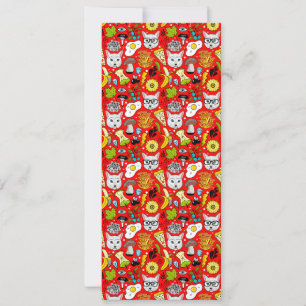 Katze und Ei in Rot Save The Date