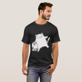 Katze und ein Fisch T-Shirt (Vorne ganz)