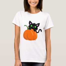 Katze und ein Pumpkin-T - Shirt