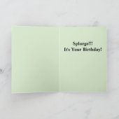 Katze und ein Thunfischsandwich zum Geburtstag Karte (Innenseite)