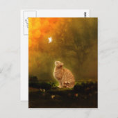 Katze und Fairy Postkarte (Vorne/Hinten)