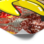 Katze und Farben Poster (Ecke)