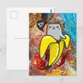 Katze und Farben Postkarte (Vorne/Hinten)