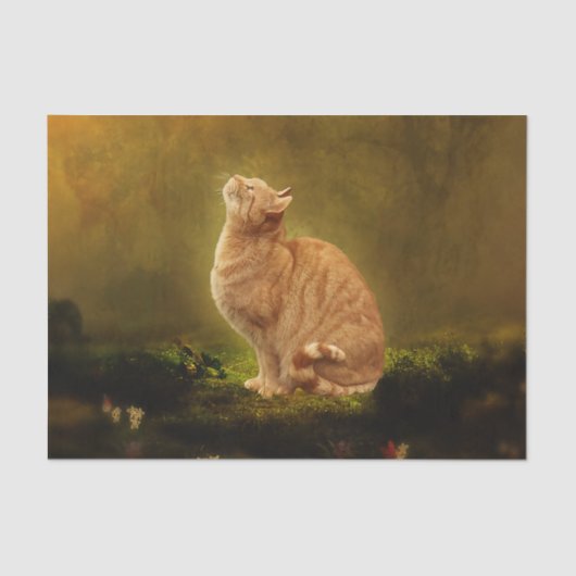 Katze und Fee Seidenpapier (Vorderseite)