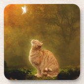 Katze und Fee Untersetzer (Vorderseite)