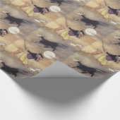 Katze und Fiddle Baby Dusche Geschenkpapier (Ecke)