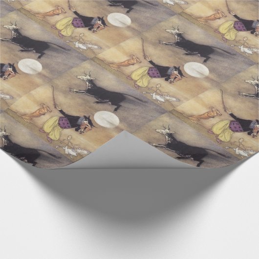 Katze und Fiddle Baby Dusche Geschenkpapier (Ecke)