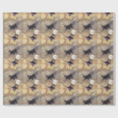 Katze und Fiddle Baby Dusche Geschenkpapier (Flach)