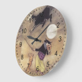 Katze und Fiddle Große Wanduhr (Winkel)