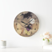 Katze und Fiddle Große Wanduhr (Zuhause)