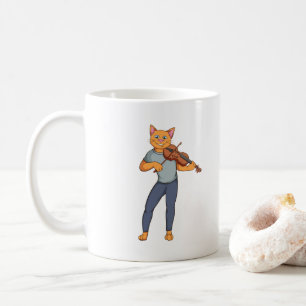 Katze und Fiddle - Kaffee-Tasse Kaffeetasse