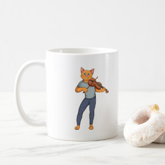 Katze und Fiddle - Kaffee-Tasse Kaffeetasse
