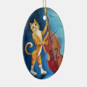 Katze und Fiddle Keramik Ornament (Rechts)