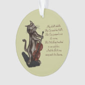 Katze und Fiddle Ornament (Vorderseite)