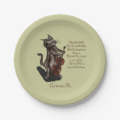 Katze und Fiddle Pappteller (Vorderseite)