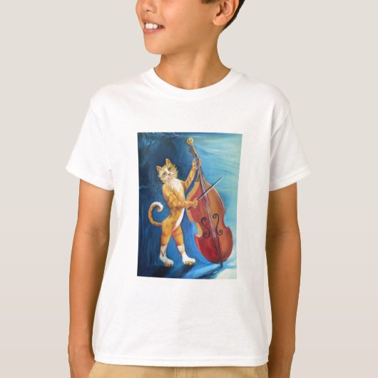 Katze und Fiddle T-Shirt (Vorderseite)