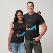 Katze und Fisch Illustration T-Shirt (Unisex)