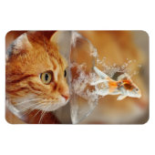 Katze und Fisch Magnet (Horizontal)