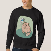 Katze und Fisch Sweatshirt (Vorderseite)