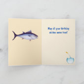Katze und Fische zum Geburtstag Karte (Innenseite)