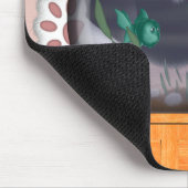 Katze und Fishbowl Mousepad (Ecke)